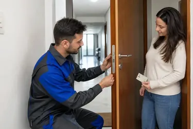 Chaveiro em Taboão da Serra utilizando ferramentas para abrir uma porta.